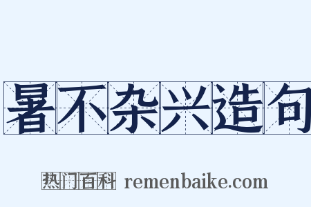暑不杂兴造句是什么意思的图片